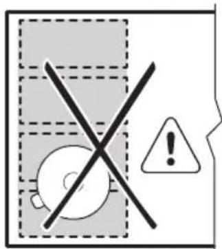 AEG IKS6447BXB - Falsche Position des Kochgeschirrs: - 1