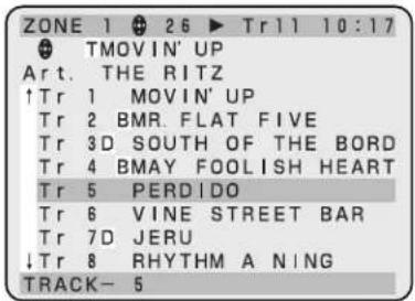 ZONE 1 26 ▶ Tr11 10:17 TMOVIN' UP Art. THE RITZ ↑Tr 1 MOVIN' UP Tr 2 BMR. FLAT FIVE Tr 3D SOUTH OF THE BORD Tr 4 BMAY FOOLISH HEART Tr 5 PERDIDO Tr 6 VINE STREET BAR Tr 7D JERU ↓Tr 8 RHYTHM A NING TRACK- 5