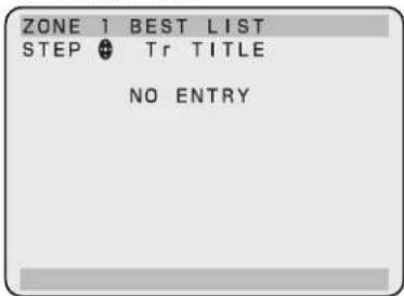 ZONE 1 BEST LIST STEP # Tr TITLE NO ENTRY