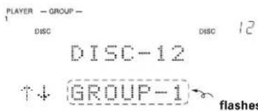 PLAYER - GROUP - 1 DISC DISC 12 DISC-12 ↑↓ GROUP-1 flashes