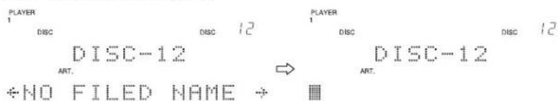 PLAYER 1 DISC DISC 12 PLAYER 1 DISC DISC 12 DISC-12 ART. → ART. ≠NO FILED NAME →