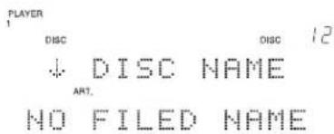 PLAYER 1 DISC DISC 12 ↓ DISC NAME ART. NO FILED NAME