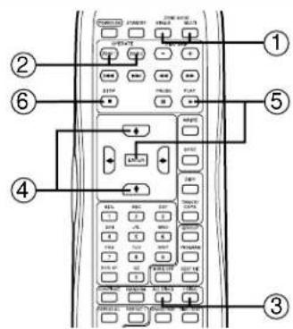 Diagram of a control panel with labeled components and connections, numbered 1 to 6.