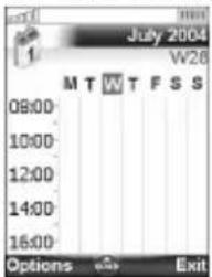 July 2004 W26 MT W T F S S 09:00 10:00 12:00 14:00 16:00 Options Exit