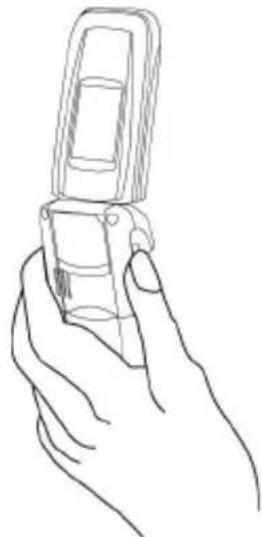 MITSUBISHI M900 - Holding your mobile (while making or receiving a call) - 1