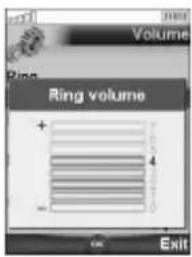Volume Ring volume + - 4 Exit