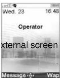 Wed. 23 16:48 Operator xternal screen Message ↑ Wap