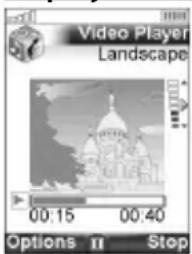 Video Player Landscape 00:15 00:40 Options n Stop