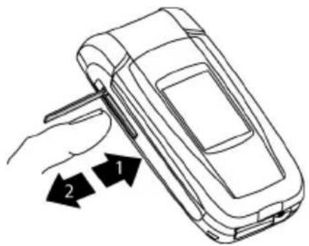 Diagram showing a hand holding a flip-flop with two labeled arrows indicating movement or direction of change.