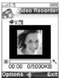 Video Recorder 00:00 0/5000KB Options Exit