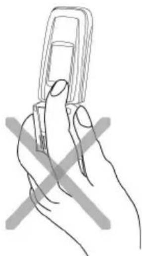 MITSUBISHI M900 - Holding your mobile (while making or receiving a call) - 2