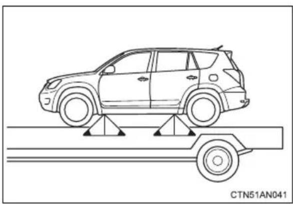 TOYOTA RAV4 EV (2013) - Using a flat bed truck - 1