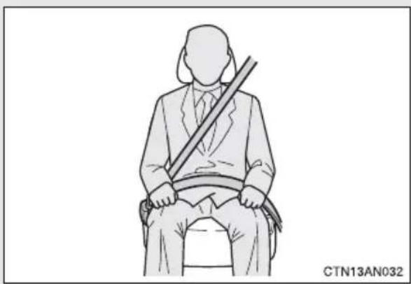 TOYOTA RAV4 EV (2013) - ■ Correct use of the seat belts - 1