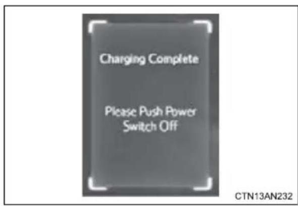 Charging Complete Please Push Power Switch Off CTN13AN232