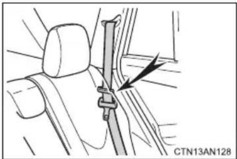 TOYOTA RAV4 EV (2013) - ■When not using the outer rear seat belts - 1