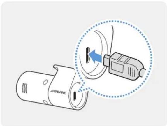 ALPINE DVR-C310R - Connecting the rear camera cable - 2