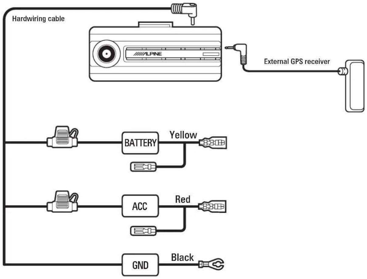 ALPINE DVR-C310R - 1 Camera connection diagram (DVR-C310S) - 1