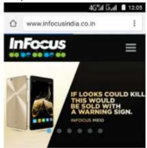 INFOCUS M808 - To open a web page - 1