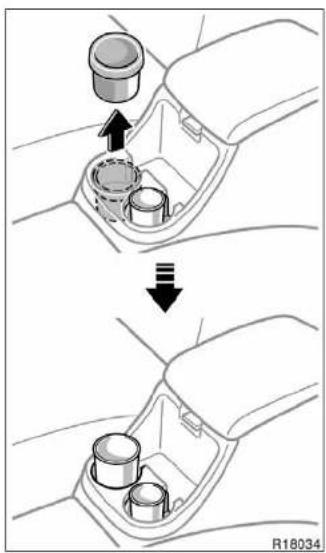 Diagram showing car interior and component assembly with arrows indicating movement or change