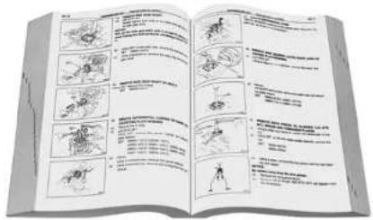 Open book page with multiple hand-drawn illustrations and Chinese text descriptions, likely educational or technical notes.