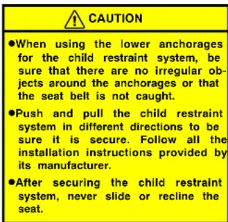 TOYOTA Tundra (2004) - CHILD RESTRAINT SYSTEM INSTALLATION - 1
