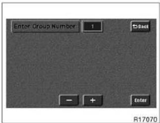 Enter Group Number 1 Back Enter R17070