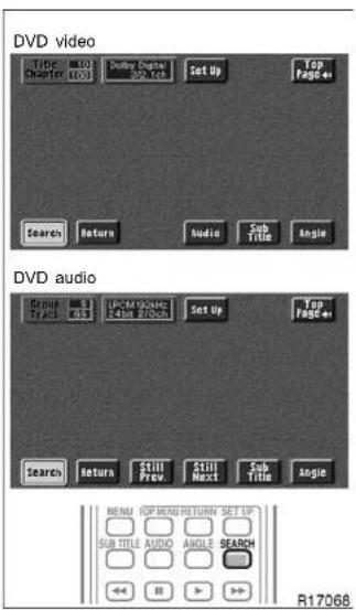 DVD video TYPE: M10 Chassis: 100% Delay Control 32.1ct Set Up Top Page++ Search Return Audio Sub Title Angle DVD audio Group 3 Track 8.5% U-MAO GROVE 4.6m FLOCK Set Up Top Page++ Search Return Still Prev Still Next Sub Title Angle MENU TOP MENU RETURN SET UP Sub TITLE AUDIO ANGLE SEARCH R17068
