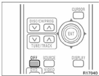 DISC/CH/PROG TUNE/TRACK OFF SOURCE DVD VIDEO CURSOR ENT DISPLAY R17040