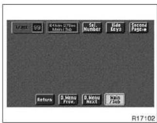MATE 99 4x10x 275mm Main Sub S): Number Side Keys Second Pages Return O: Menu Flow O: Menu Next Main Falls R17102