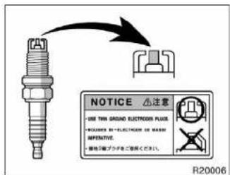 TOYOTA Tundra (2004) - Twin ground electrode spark plugs (5VZ-FE engine) - 1