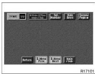 Track 01 Multi-275mm Multi-4.5m Sel. Number Side Keys Second Page+ Return D:\Menu\Flow D:\Menu\Next Main JEEP R17101