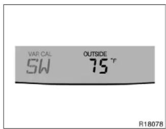 VAR CAL 5W OUTSIDE 75 °F R18078