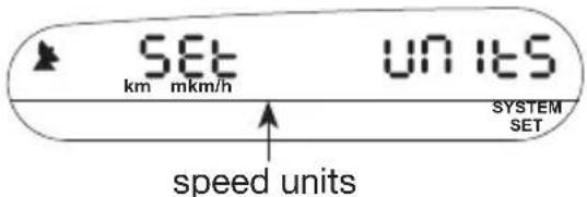 NAVMAN A300 - Set speed units - 1