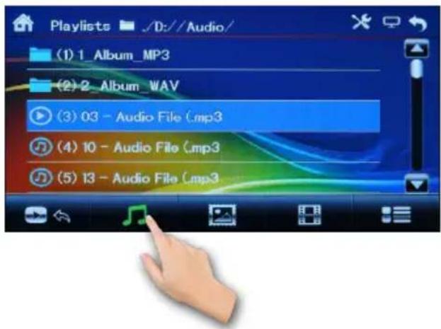 Playlists /D://Audio/ (1) 1 Album_MP3 (2) 2 Album_WAV (3) 03 - Audio File (.mp3) (4) 10 - Audio File (.mp3) (5) 13 - Audio File (.mp3)