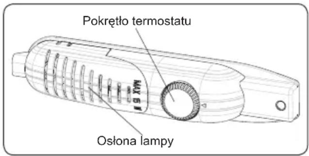 Pokrętło termostatu Ośłona lampy