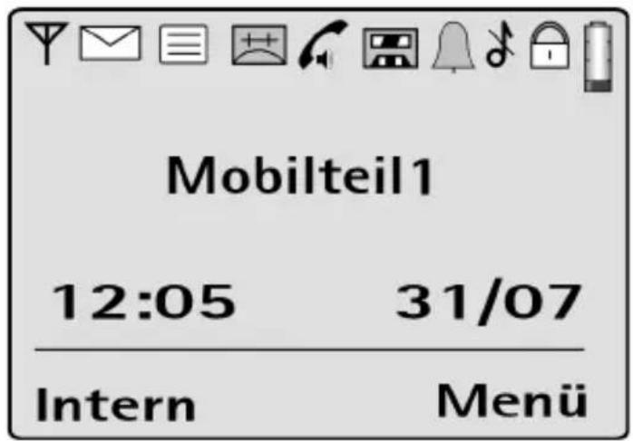 Mobilteil1 12:05 31/07 Intern Menü