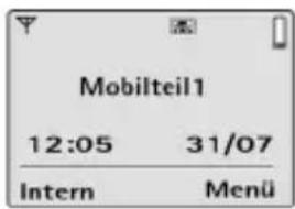 Mobilteil1 12:05 31/07 Intern Menü