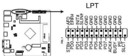 ASUS J1900I-C - LPT connector (26-1 pin LPT) - 1