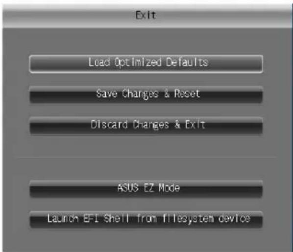 ASUS J1900I-C - Exit menu - 1