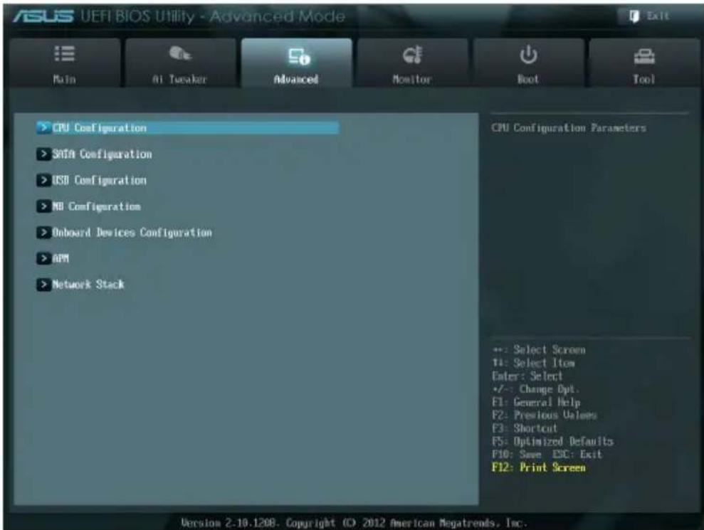 ASUS A55M-A - Advanced menu - 2