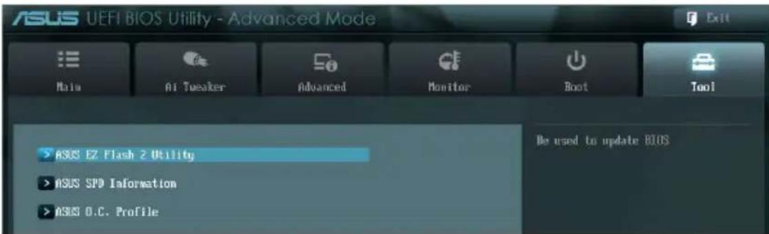 ASUS A55M-A - Tools menu - 1