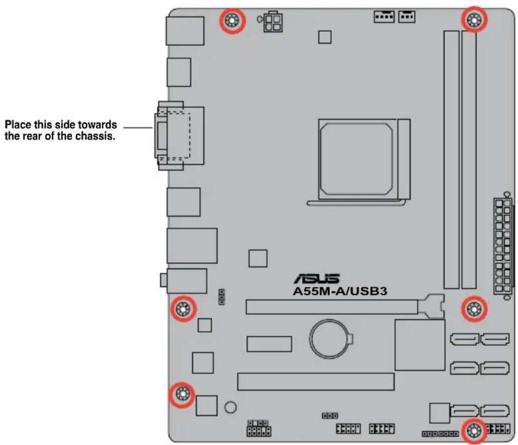 ASUS A55M-A - Screw holes - 2