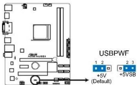 ASUS A55M-A - USB device wake-up (3-pin USBPFW) - 1
