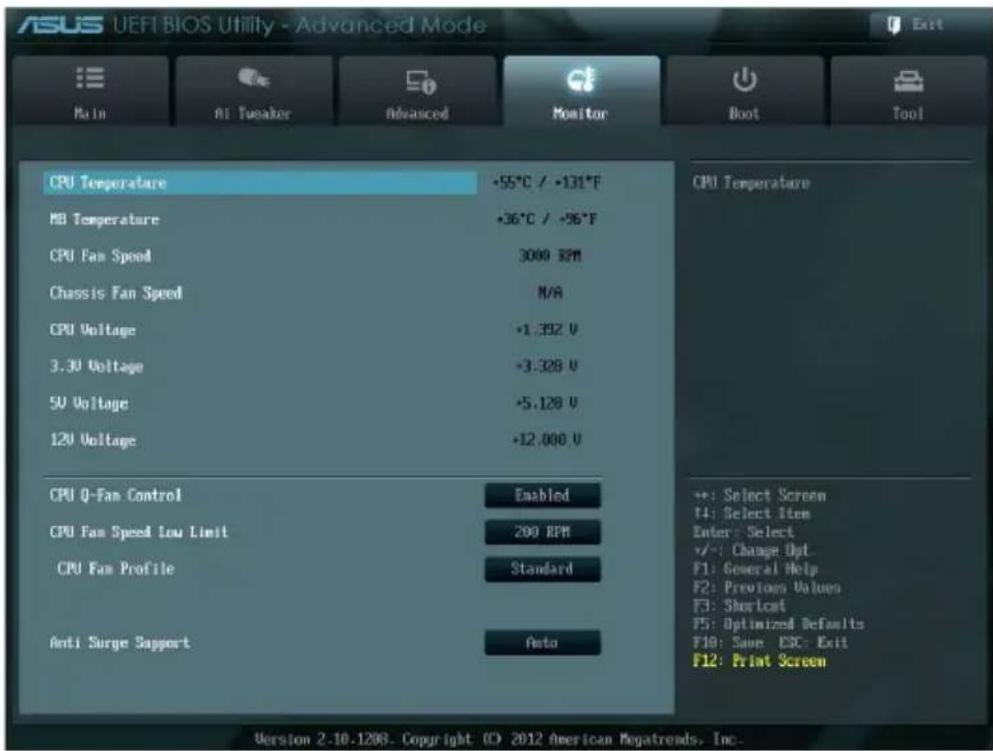 ASUS A55M-A - Monitor menu - 1