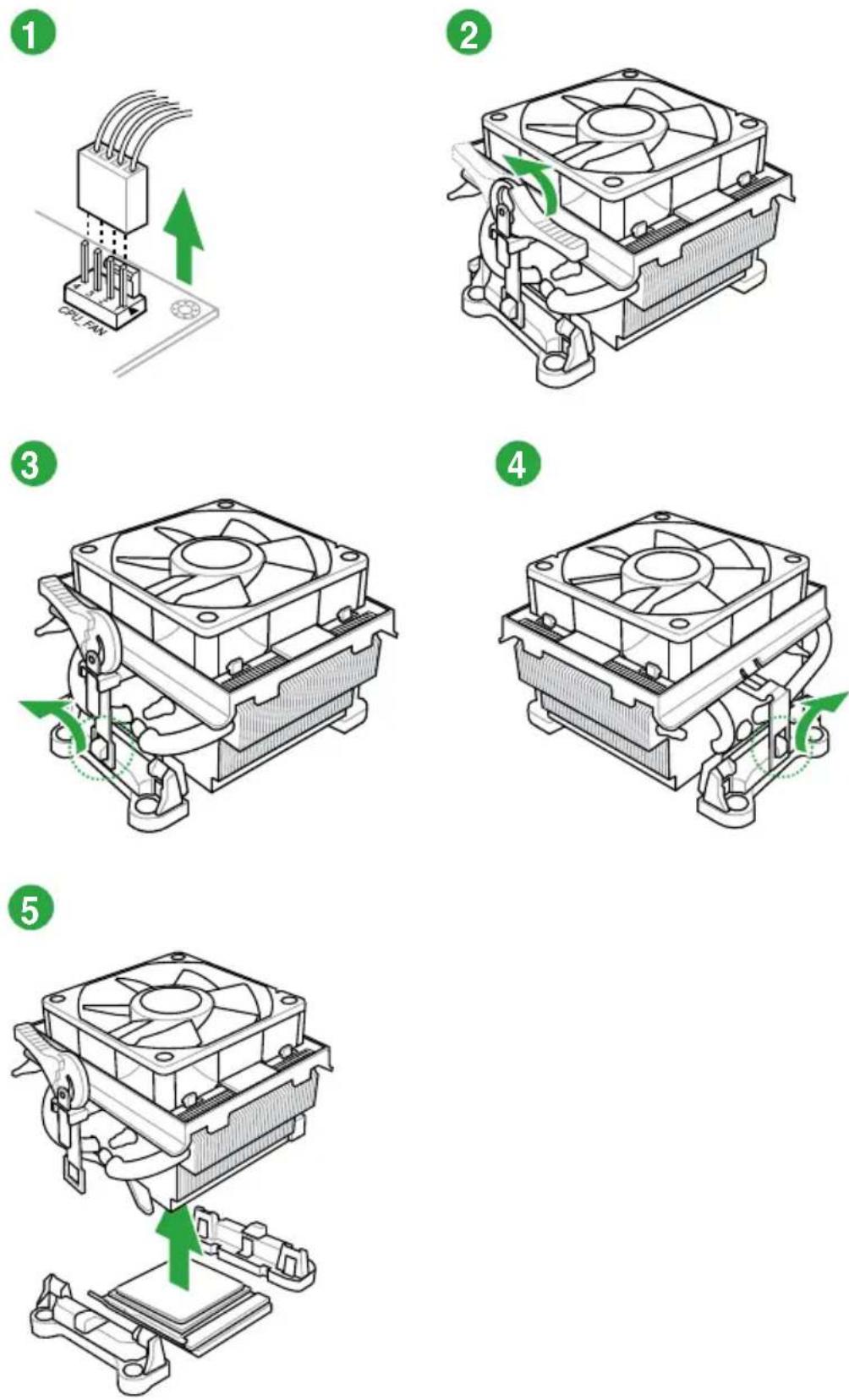 ASUS A55M-A - To uninstall the APU heatsink and fan assembly - 1