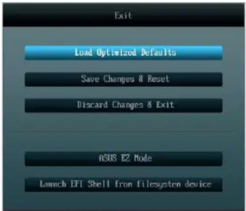 ASUS A55M-A - Exit menu - 1