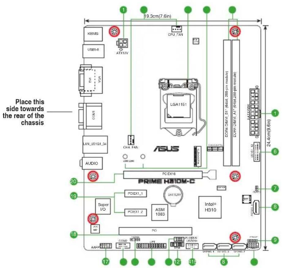 ASUS PRIME H310M-C/CSM - Motherboard overview - 2