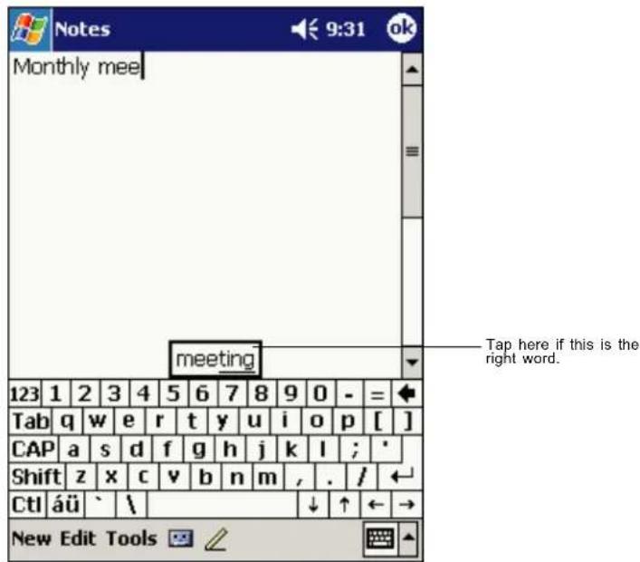 Notes 9:31 ok Monthly mee meeting Tap here if this is the right word. 123 1 2 3 4 5 6 7 8 9 0 - = Tab q w e r t y u i o p [ ] CAP a s d f g h j k l ; * Shift z x c v b n m , . / Ctl äü ` \ ↓ ↑ ← → New Edit Tools ↻