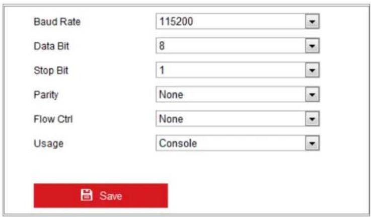 Hikvision DS-2CD2027G2-LU(2.8MM) - Conguring RS-232 Sengs - 1
