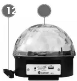 MANHATTAN 165235 - Bluetooth ® -Lautsprecher mit Discokugel Anleitung - 2